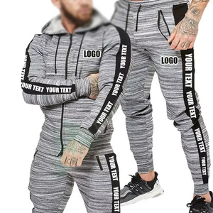 Vente en gros de joggings pour hommes, pull d'extérieur, chemise, survêtements d'entraînement, ensemble de 2 pièces, sweat à capuche avec fermeture éclair et pantalon, ensemble de survêtements - Product Image 2