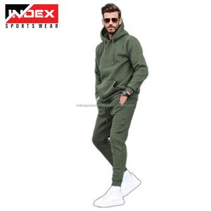 Survêtement d'entraînement de football 2 pièces à séchage rapide pour hommes veste à capuche avec logo personnalisable et découpe automatisée avec logo personnalisé - Product Image 3