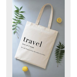 Customized Printed Logo <b>Canvas</b> Shopping <b>Bag</b> Fashionable Simple <b>Plain</b> Design Cartoon Medium Cotton Reusable Zipper for - Product Image 1