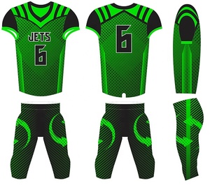 Uniformes de Fútbol Americano Personalizados de Alta Calidad, 100% Poliéster, Secado Rápido, Transpirables, Mangas Cortas, Sólidos, Anti-UV - Product Image 6