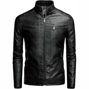Chaqueta de cuero ligera para hombre, superventas, con cuello levantado, decoración de logotipo personalizado y diseños de diferentes estilos, 2025 - Product Image 3