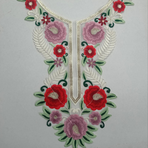 ชุดเดรสลูกไม้คอผ้าตาข่ายปักลายอินเทรนด์สำหรับชาวอินเดียชุดพื้นเมืองชุดกระโปรงเคอร์ติและเสื้อผ้าบูติกสำหรับตกแต่ง - Product Image 1