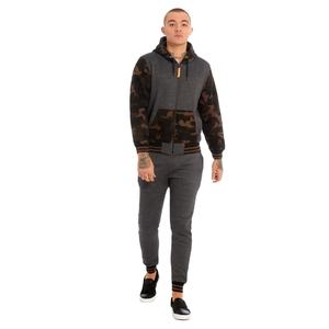 Chándal de invierno con capucha para hombre, holgado, 100% algodón, anti-UV, cortavientos, estampado, de secado rápido, ropa deportiva ecológica - Product Image 1
