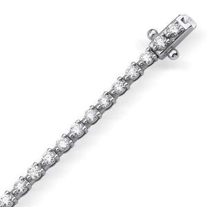 Classic 925 <b>Silver</b> Tennis <b>Bracelet</b> Moissanite & Diamond Rhodium Plated Trendy Style Perfect Wedding Occasion Gift - Product Image 5