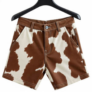 Professional Street Wear Cowhide <b>Leather</b> <b>Shorts</b> Casual Eco-Friendly Digital Printing New Style Latest Arrival - Product Image 1