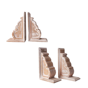 Premium Quality Wood Made Bookends New Designed <b>Table</b> <b>Top</b> <b>Decorative</b> Wooden Bookends Available at a Reasonable Price - Product Image 3