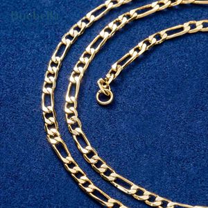 Venta caliente 925 Plata 14K chapado en oro 3mm Figaro cadena Premium Hip Hop joyería collares para hombres calidad Premium Moissanite - Product Image 4