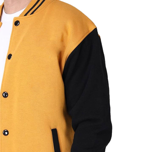 Customized OEM High Quality Men's Varsity <b>Jacket</b> Winter Streetwear Sports Bomber Front Logo Vintage <b>Denim</b> Eco-Friendly - Product Image 6