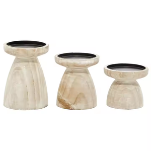 เชิงเทียนไม้ธรรมชาติคุณภาพสูงทำด้วยมือดีไซน์ที่น่าสนใจของตกแต่งบ้านที่วางเทียนแบบทนทาน - Product Image 5