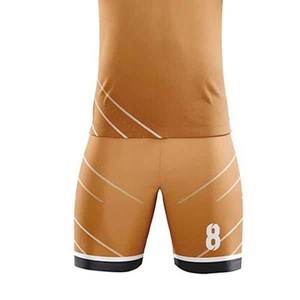 Tenue d'entraînement confortable, antibactérienne, à séchage rapide, respirante, ensemble maillot et short de rugby avec couleurs et logos personnalisables - Product Image 5