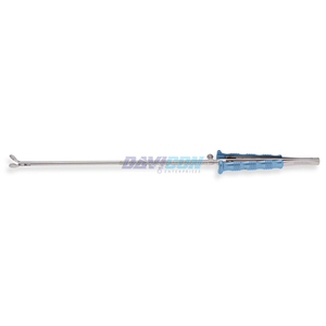 Pinzas Rusas de Acero Inoxidable, Curvas, Izquierdas, con Puntas Ovaladas Serradas, Eje de 5 mm, Longitud de Trabajo de 25 cm (10''), Mango de Presión de 14'' - Product Image 1