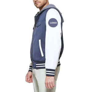 Conception de logo personnalisé OEM Vêtements pour hommes à manches longues Vestes High Street Style décontracté Polyester Collège Baseball Veste pour les hommes - Product Image 3