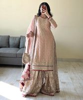 Pakistanaise Salwar Kameez Sonia femmes robes prêtes à l'emploi dames costumes Vintage court fête porter Eid spécial femmes porter