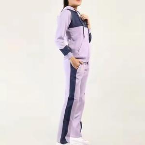 OEM Custom Logo Casual Jogging Suit Blank Cropped Hoodie and Lounge Women <b>Tracksuit</b> 2 Two Piece Set - Product Image 4