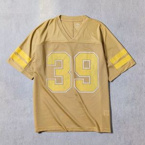 Nouveaux designs de maillots de football américain personnalisés, 100% polyester, broderie sublimée, séchage rapide, col en V, manches courtes pour - Product Image 1