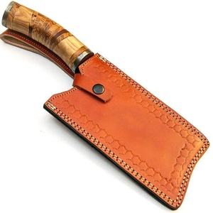 Couteau de chef en acier Damas fait main avec étui en cuir unique, manche magnifique, personnalisable, supporté - Product Image 3