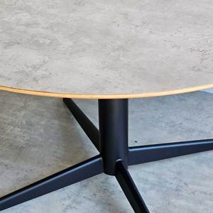 120cm Round Minimalist <b>Dining</b> <b>Table</b> BA68186 with Extendable Star-Shaped Iron Frame and Sintered Stone Top - Product Image 6