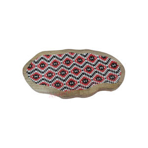 Plateau de service en bois décoratif traditionnel personnalisable Vaisselle écologique de qualité supérieure Vaisselle de service rectangulaire - Product Image 6