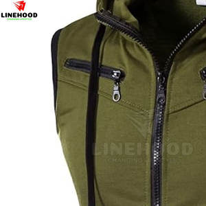 Sudaderas sin Mangas con Cremallera para Hombre, 100% Algodón, Transpirables y de Secado Rápido, Esenciales para el Invierno, Novedad al por Mayor - Product Image 5