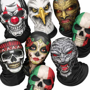 Máscara de media cara de terror para Halloween, accesorios adhesivos para fiestas en látex y plástico para disfraces - Product Image 1