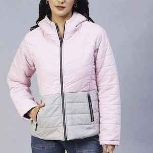 2026 New Collection Winter Women's <b>Long</b> Sleeve Stand Collar Cotton Breathable Puffer Jacket <b>with</b> Belt Closure - Product Image 1