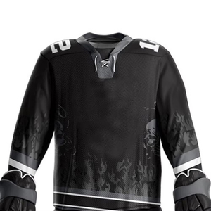 Camiseta de Hockey sobre Hielo de Alta Calidad, 100% Poliéster, Transpirable, Resistente al Viento, Estampada, con Logotipo Personalizado, de Secado Rápido, Uniformes para Adultos al por Mayor - Product Image 4