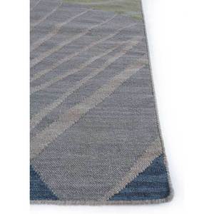 พรมขนสัตว์ทำมือ Orenda สีเทาและสีดำ ลายทอแบบเรียบ ลายเส้นนามธรรมและลายทาง รูปทรงสี่เหลี่ยมผืนผ้า พรมปูพื้นบ้าน รุ่น DW-225 - Product Image 4