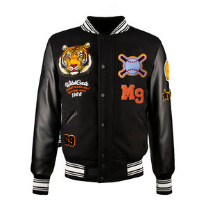 Personnalisé haute tendance Baseball lâche décontracté tendance veste hommes Patch Polyester court Varsity hommes Varsity vestes - Product Image 1