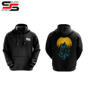 Sudadera de algodón 100% de alta calidad para hombre, chándales con capucha de gran tamaño con estampado de hojaldre, sudaderas con capucha - Product Image 1