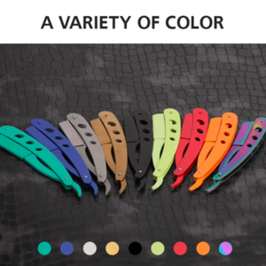 มีดโกนขอบตรงสแตนเลสสำหรับผู้ชายแบบมืออาชีพมีดพับได้ด้วยมือเครื่องมือโกนขน - Product Image 5