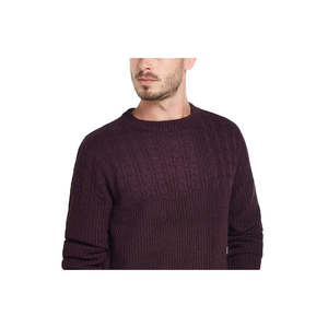 Maglione Vintage da Uomo a Treccia con Stampa Jacquard, Colore Vino, Taglie Forti, Impermeabile, per Autunno Inverno, Maniche Lunghe, Stile Coreano - Product Image 2