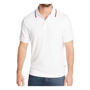 T-shirt à manches courtes pour hommes, coupe ajustée, coton respirant. Col Classique Vêtements D'Affaires D'Été Décontractés. Chemise de golf ODM - Product Image 1