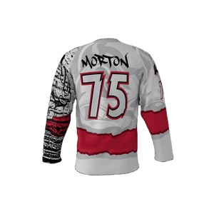 Maillots de hockey sur glace personnalisés amusants par sublimation – Ensemble d'équipe 100 % polyester respirant à séchage rapide, couleurs et logos personnalisés - Product Image 2