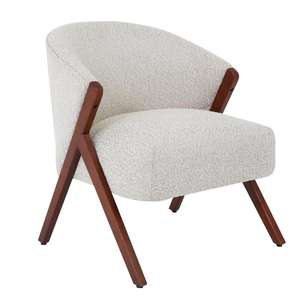 Sillón <span class=keywords><strong>de</strong></span> Tela con Estructura <span class=keywords><strong>de</strong></span> Madera, Asiento Cómodo, Sillón <span class=keywords><strong>de</strong></span> Salón, Decoración del Hogar - Product Image 1
