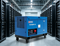 Générateur diesel silencieux triphasé 15 kW, puissance équivalente monophasée 400 V 230 V, groupe électrogène diesel V-Twin 20 kVA max, démarrage électrique 26 L AVR