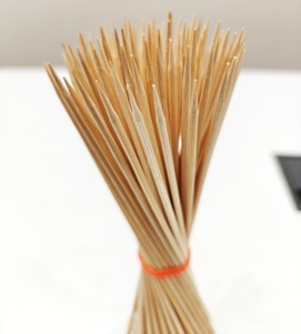 Brochettes en bambou, épaisseur 2,5 mm, longueur 6 pouces, bâtonnets de grillade en bois lisse pour barbecue, kebabs, fruits, légumes - Product Image 3