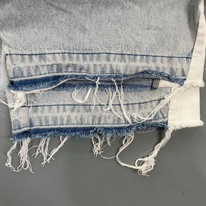 Jeans d'épissure en détresse de haute qualité 100% coton personnalisé Vintage Denim Shorts hommes respirant toile lavé léger Denim Shorts - Product Image 6