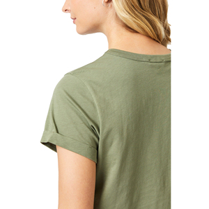 Camiseta Corta Básica de Verano para Mujer, Ecológica, Transpirable, con Patrón Liso, Manga Corta, para Ejercicio, Ajuste Holgado, 100% Algodón - Product Image 3