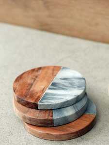 Juego de Posavasos de Mármol Premium, Posavasos de Piedra Natural Hechos a Mano para Decoración de Mesa, Suministro al por Mayor para Hoteles y Restaurantes - Product Image 3