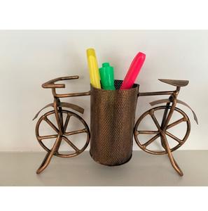 Porte-stylos et crayons rond en métal, léger et contemporain, avec vase de table pour la maison, le bureau ou la salle d'étude - Product Image 1