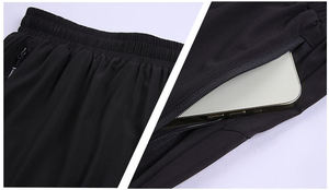 <b>Men's</b> Quick Dry Gym Fitness Basketball <b>Shorts</b> Polyester Track Workout <b>Shorts</b> Zip Side <b>Pocket</b> Training Sport <b>Shorts</b> for Solid - Product Image 5