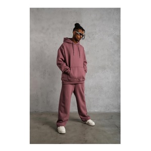 ชุดวอร์มผ้าฝ้ายและฮู้ดสำหรับผู้ชายชุดออกกำลังกายผ้าฝ้าย100% ใส่สบายและมีฮู้ดขนาดใหญ่พิเศษสำหรับฤดูใบไม้ร่วง - Product Image 3