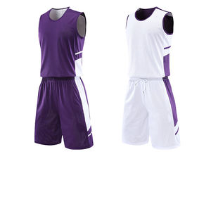 Maillot de basket-ball réversible en polyester 100% pour hommes ensemble d'uniformes d'entraînement respirants personnalisables vêtements de sport imprimés de grande taille - Product Image 1