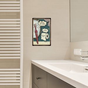 <strong>Funny</strong> Metal Aluminum Sign for Decorating the Toilet, Humorous <strong>Quote</strong> Vintage <strong>Bathroom</strong> Wall Art Metal Sign - Product Image 4