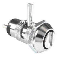 Cylindre de serrure à clé invisible réglable en alliage de zinc, finition chromée brillante, sécurisé mécaniquement, personnalisable pour armoires à outils