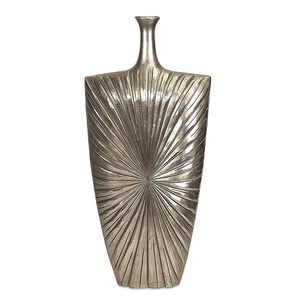 Florero de fundición de aluminio personalizado con diseño de ráfaga solar, decoración para el hogar y la sala de estar, florero decorativo para balcón - Product Image 1