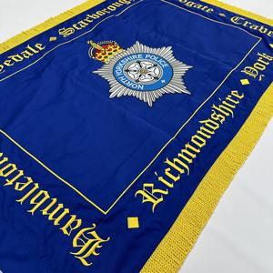 Banderas y Pancartas Tácticas Personalizadas de Lujo Bordadas con Alambre Dorado y Accesorio Magnético, Servicio de Tejido OEM - Product Image 5