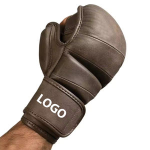 Guantes de Boxeo MMA Profesionales al por Mayor 2024, Guantes de Grappling de Cuero de Alta Calidad, Guantes de PU con Logotipo Personalizado - Product Image 1
