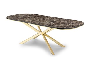 Ensemble de table à manger et 6 chaises en acier inoxydable moderne et élégant, ajout élégant à la cuisine ou à la villa - Product Image 5