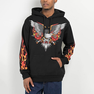 Sweat à capuche pour hommes 100% coton mélangé automne hiver Streetwear pull avec logo strass brillant Top vente sweats - Product Image 1